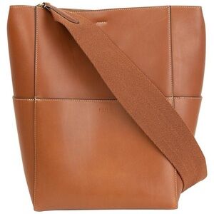 Brown Sangle bucket shoulder bag